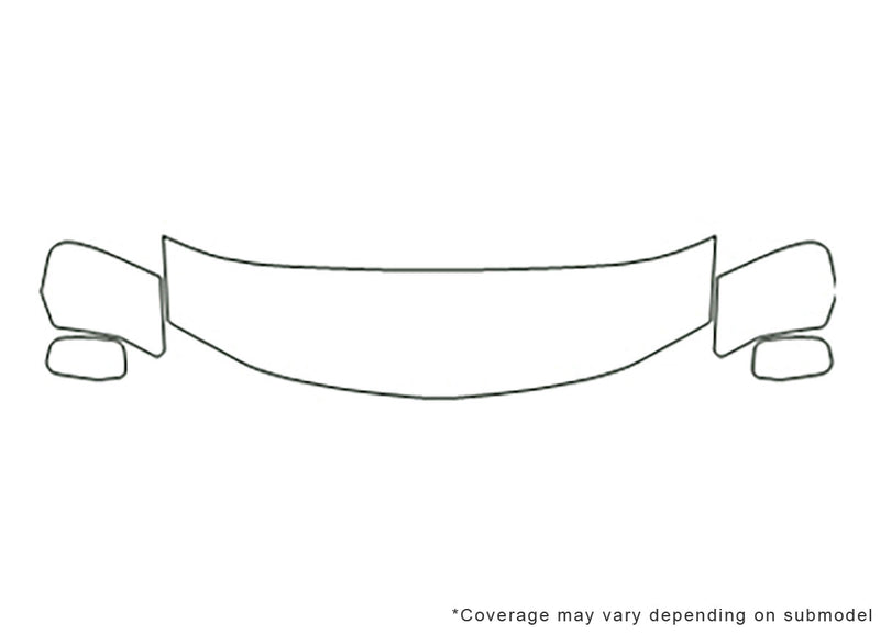 charger 3M Clear Bra Hood Precut PPF Diagram