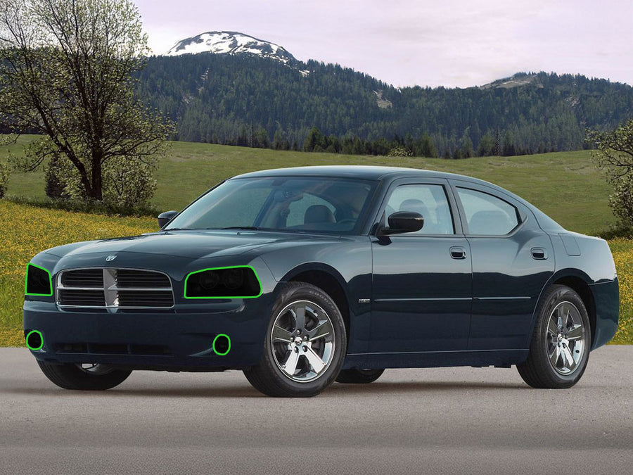 dodge charger 2006-2010 Headlight Tint Location