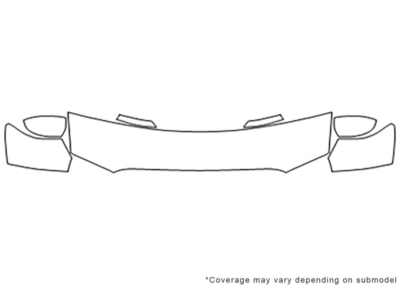charger Avery Dennison Clear Bra Hood Precut PPF Diagram