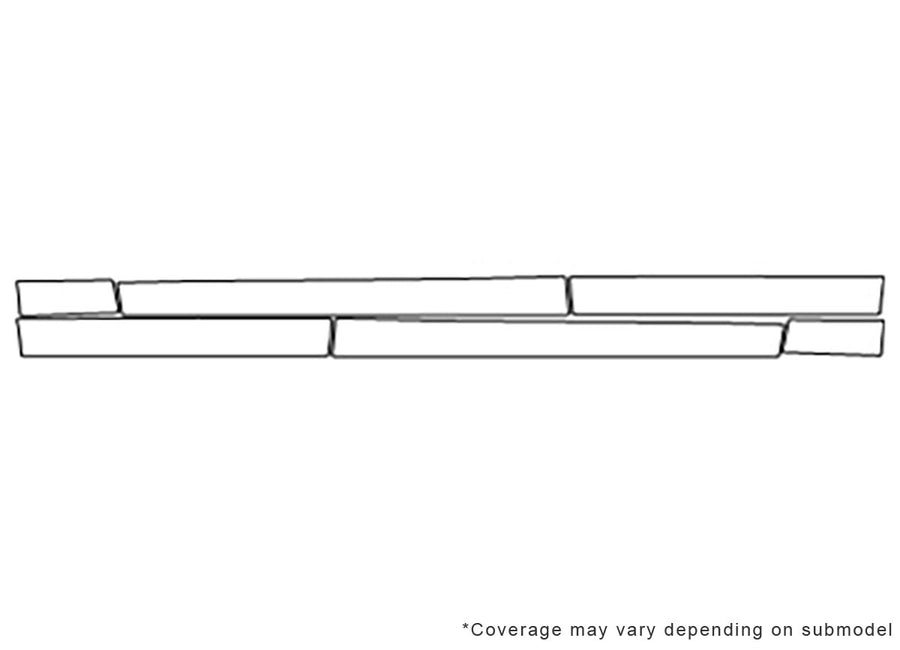 charger 3M Clear Bra Door Cup Precut PPF Diagram