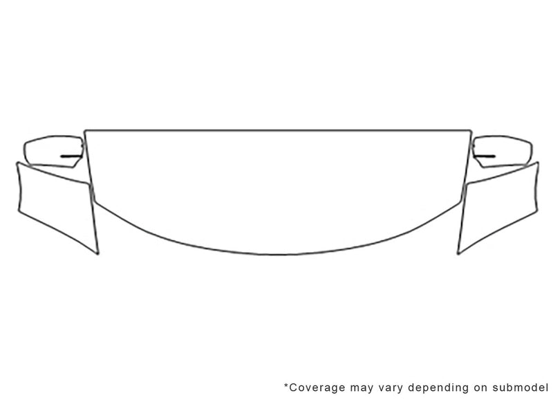 charger Avery Dennison Clear Bra Hood Precut PPF Diagram