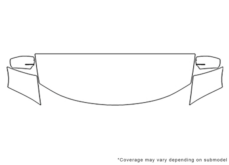 charger Avery Dennison Clear Bra Hood Precut PPF Diagram