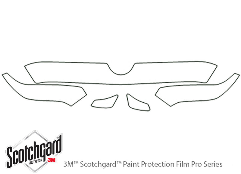 dakota 3M Clear Bra Hood Precut PPF Diagram
