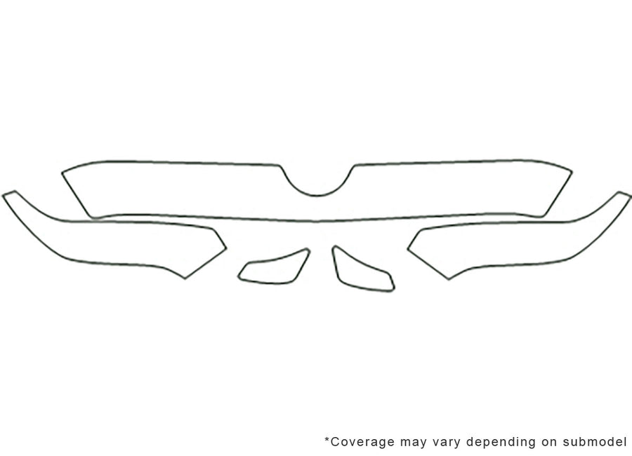 dakota 3M Clear Bra Hood Precut PPF Diagram