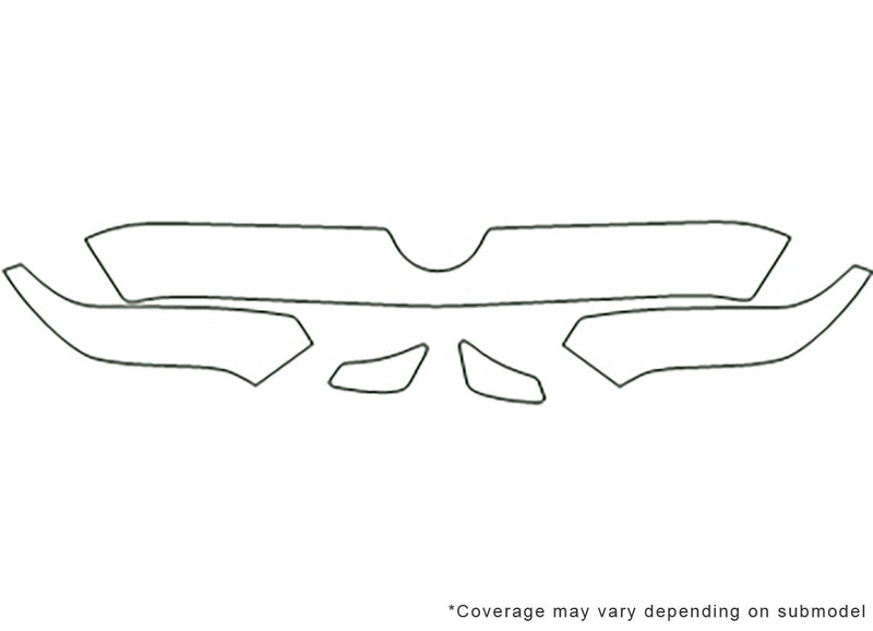 dakota Avery Dennison Clear Bra Hood Precut PPF Diagram