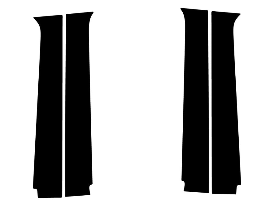 dodge dakota 1997-2004 (quad cab) Gloss Black Pillar Trim