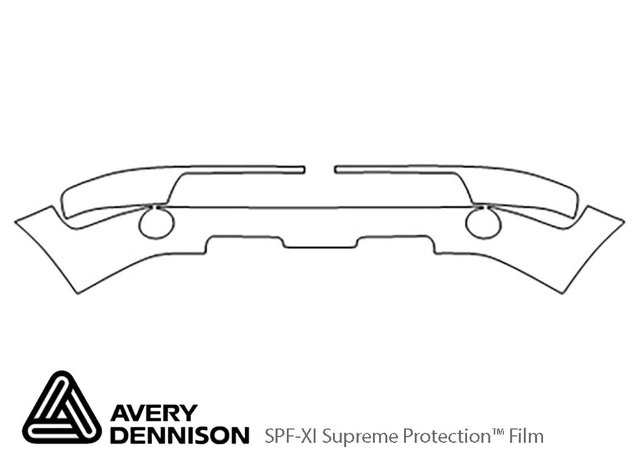 dakota Avery Dennison Clear Bra Bumper Precut PPF Diagram
