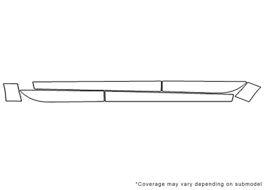 dart 3M Clear Bra Door Cup Precut PPF Diagram