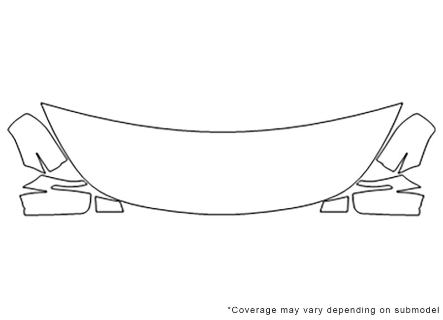 dart 3M Clear Bra Hood Precut PPF Diagram