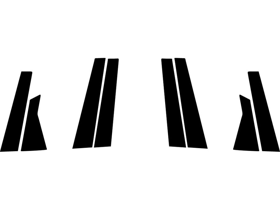 dodge dart 2013-2016 Matte Black Pillar Trim Diagram