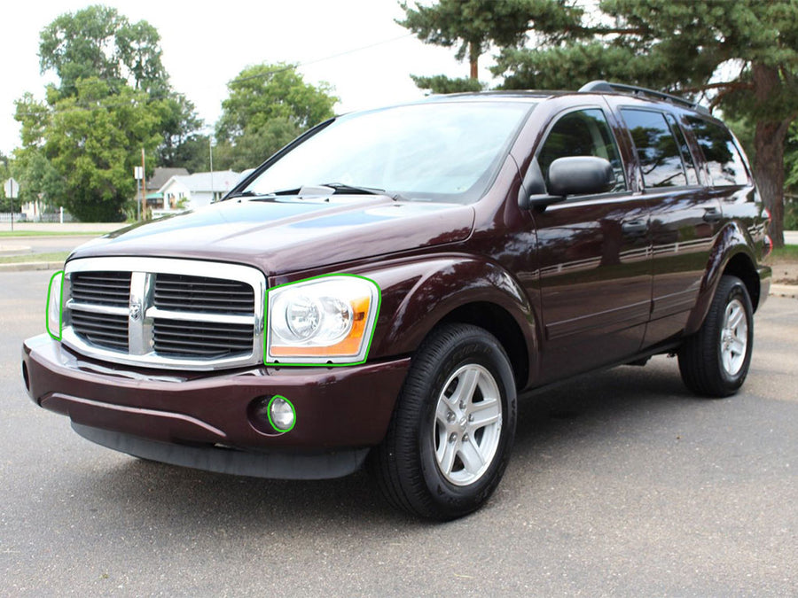 dodge durango 2004-2006 Headlight Protection Installation Location
