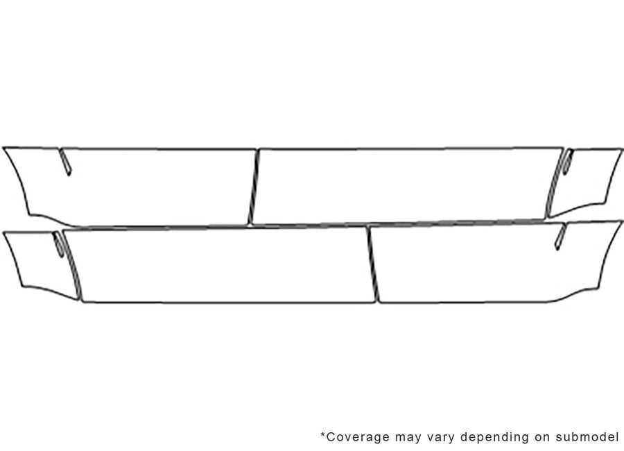 durango 3M Clear Bra Door Cup Precut PPF Diagram