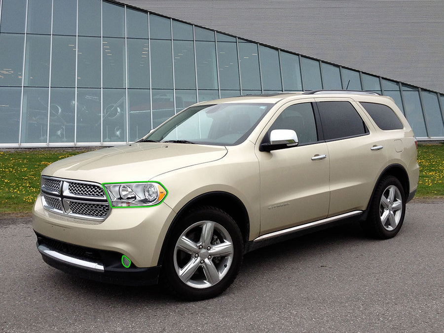 dodge durango 2011-2013 Headlight Protection Installation Location