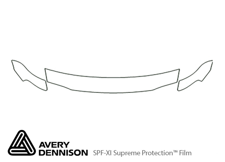 grand caravan Avery Dennison Clear Bra Hood Precut PPF Diagram