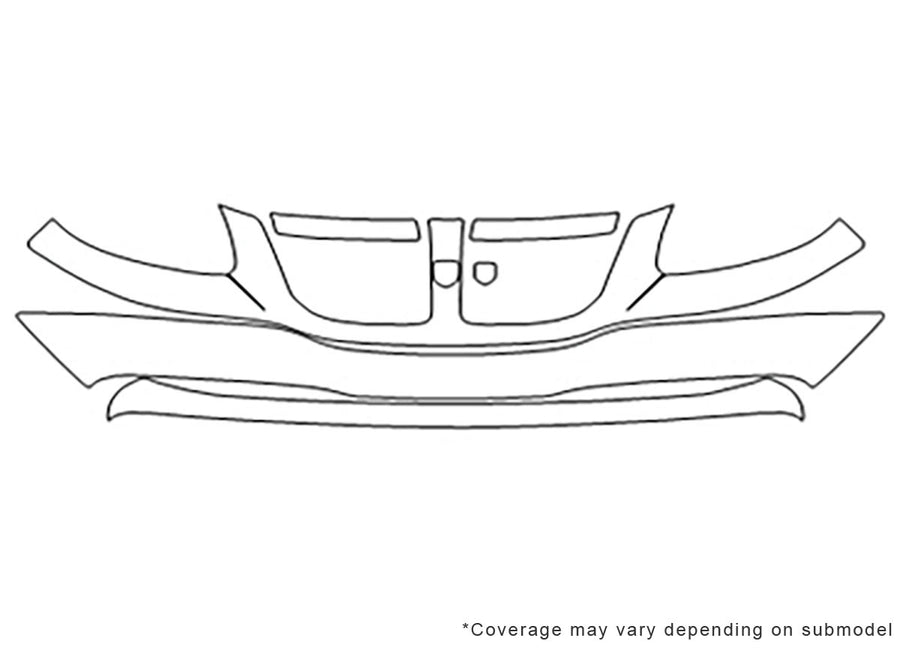 grand caravan Avery Dennison Clear Bra Bumper Precut PPF Diagram