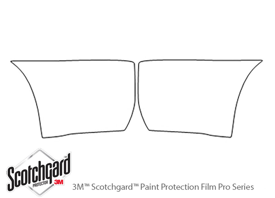 grand caravan 3M Clear Bra Door Cup Precut PPF Diagram