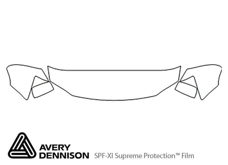 grand caravan Avery Dennison Clear Bra Hood Precut PPF Diagram