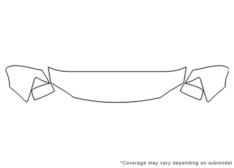 grand caravan Avery Dennison Clear Bra Hood Precut PPF Diagram