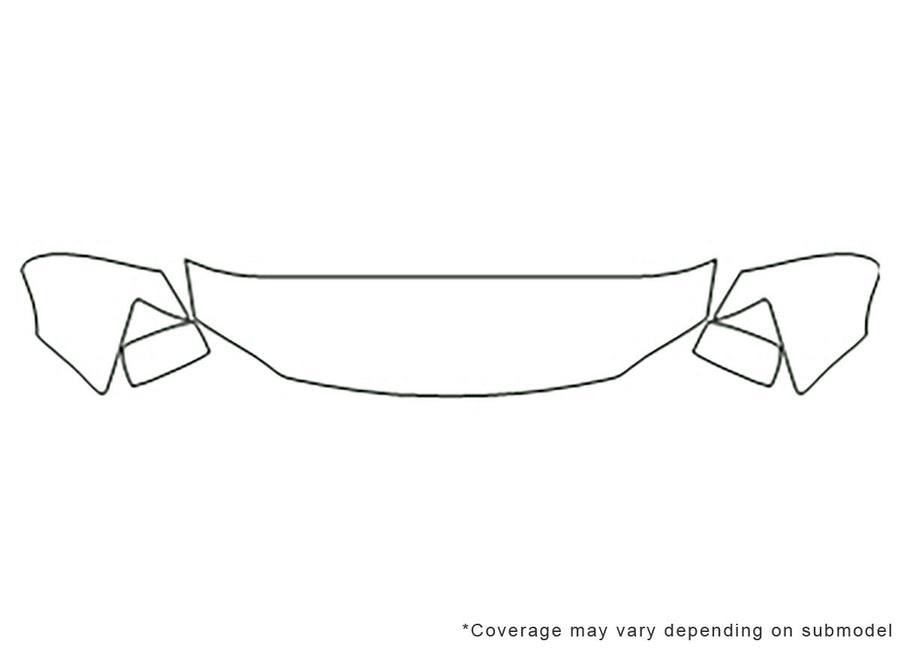 grand caravan Avery Dennison Clear Bra Hood Precut PPF Diagram