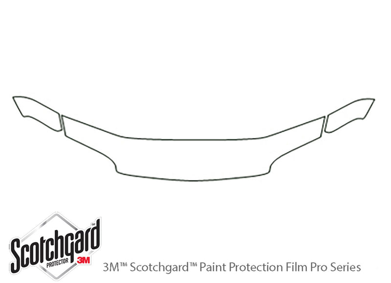 intrepid 3M Clear Bra Hood Precut PPF Diagram