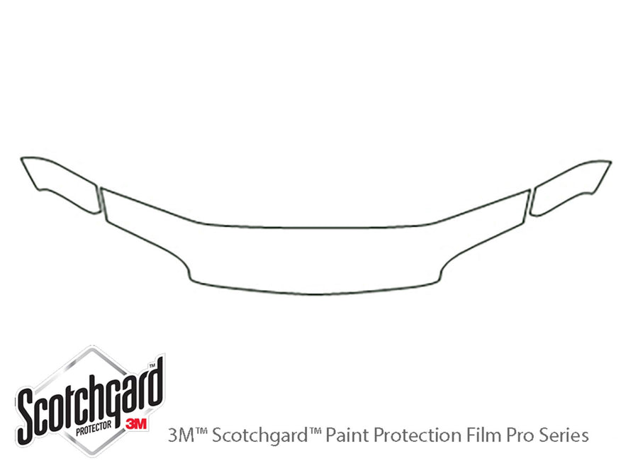 intrepid 3M Clear Bra Hood Precut PPF Diagram