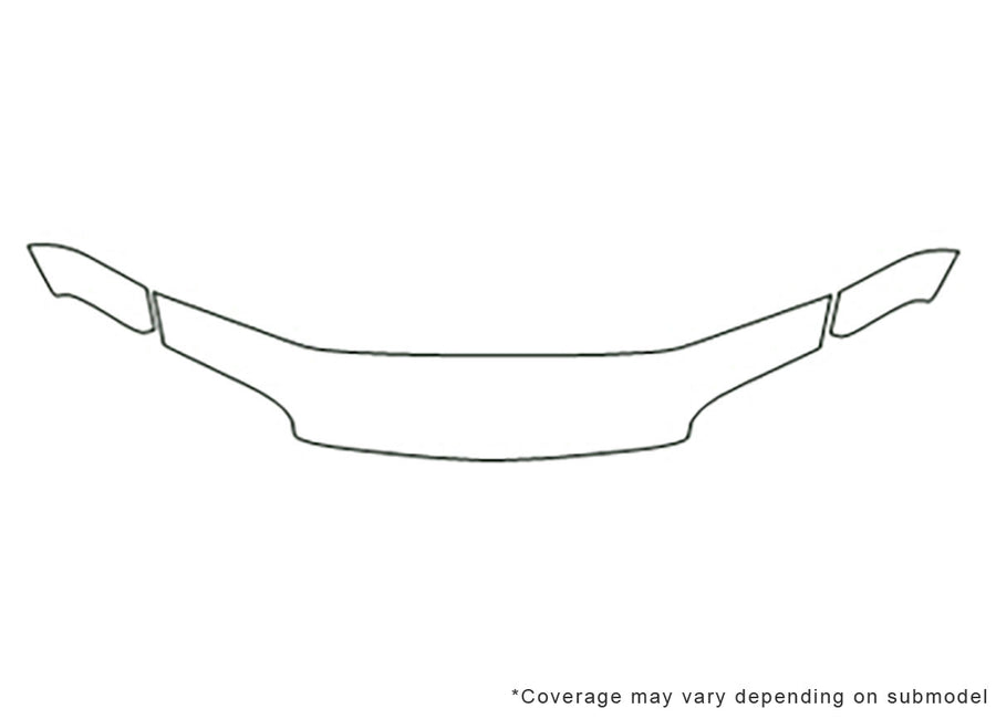 intrepid Avery Dennison Clear Bra Hood Precut PPF Diagram