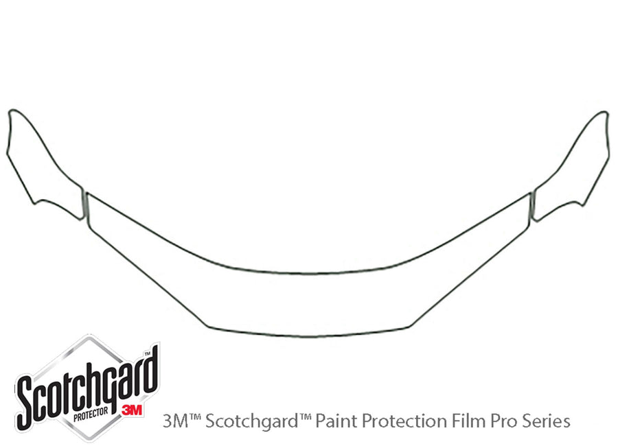 intrepid 3M Clear Bra Hood Precut PPF Diagram