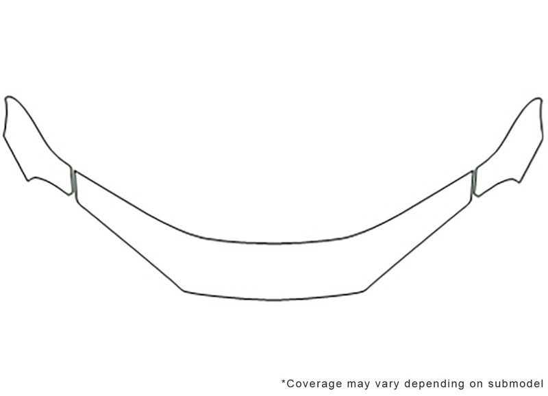 intrepid 3M Clear Bra Hood Precut PPF Diagram