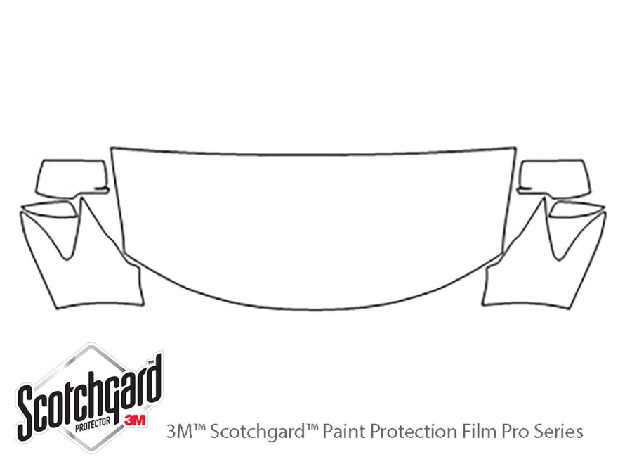 journey 3M Clear Bra Hood Precut PPF Diagram