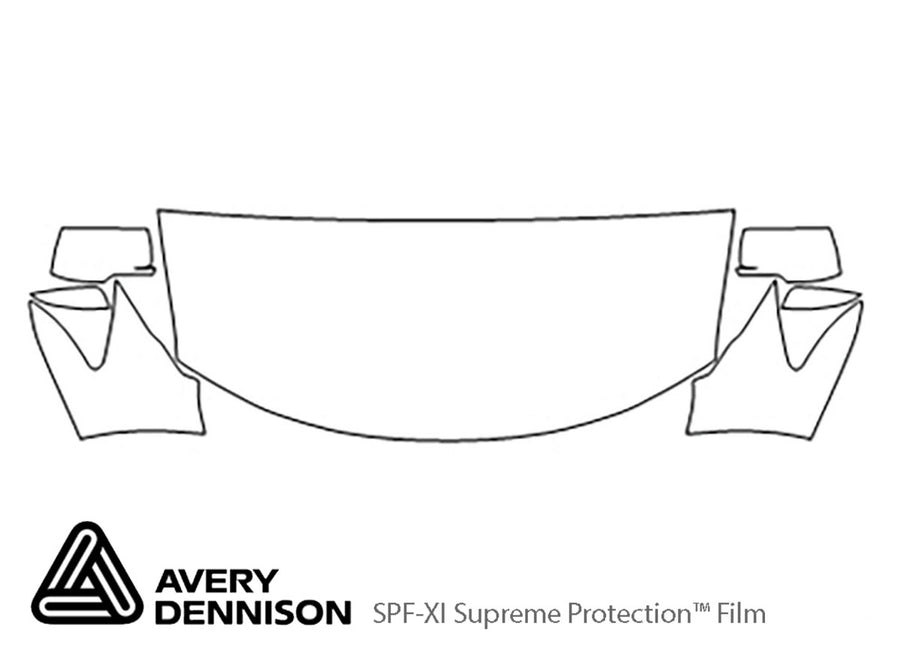 journey Avery Dennison Clear Bra Hood Precut PPF Diagram