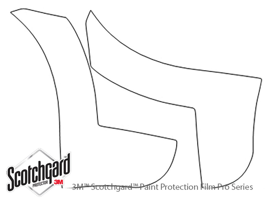 journey 3M Clear Bra Door Cup Precut PPF Diagram