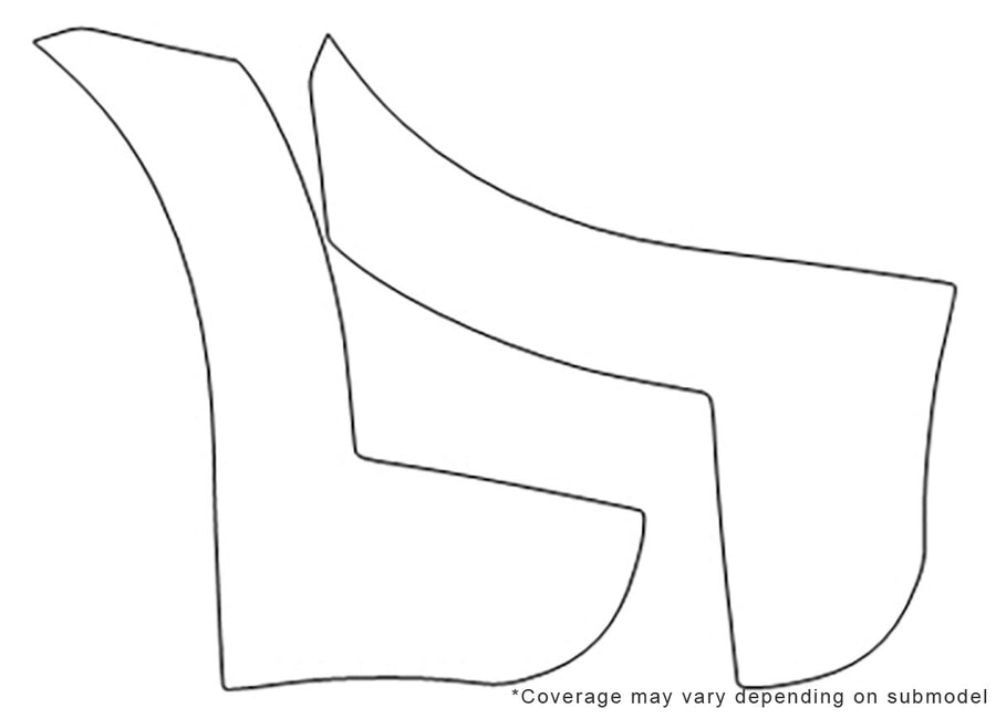 journey 3M Clear Bra Door Cup Precut PPF Diagram
