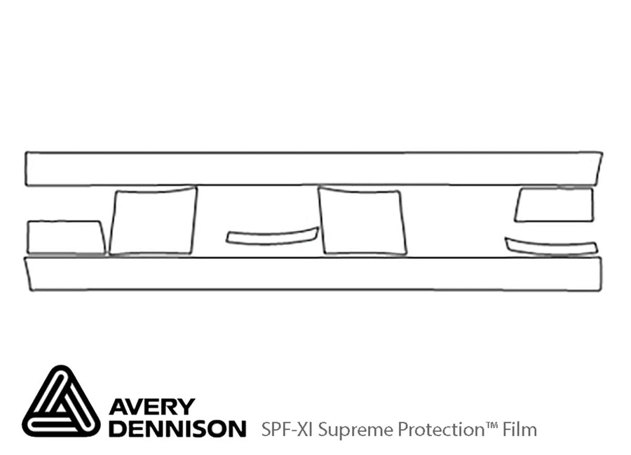 magnum Avery Dennison Clear Bra Door Cup Precut PPF Diagram