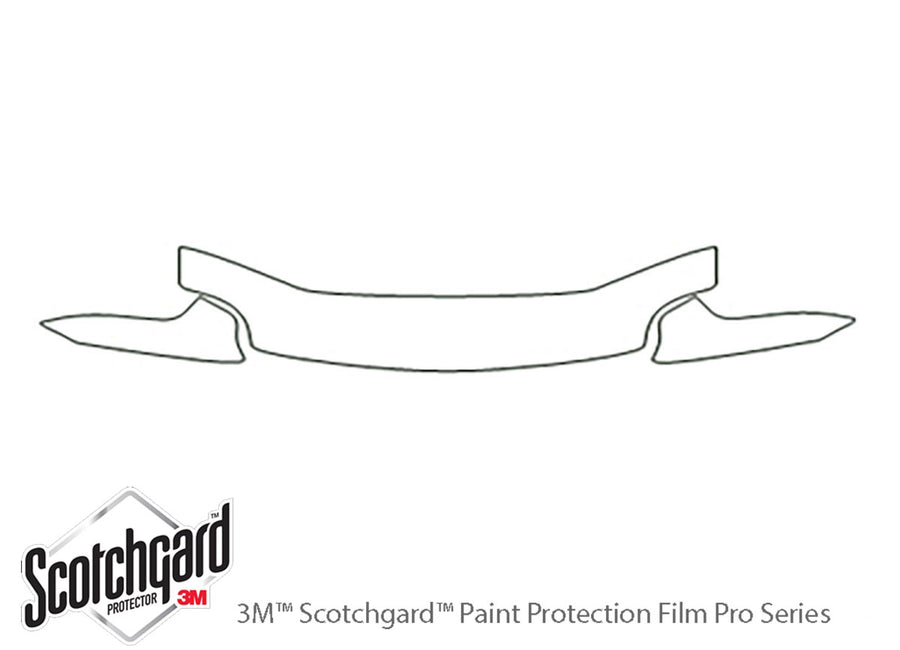 neon 3M Clear Bra Hood Precut PPF Diagram