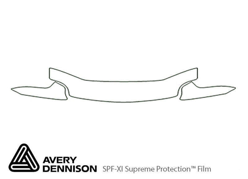 neon Avery Dennison Clear Bra Hood Precut PPF Diagram