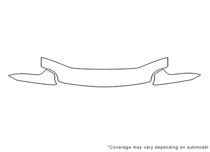 neon Avery Dennison Clear Bra Hood Precut PPF Diagram