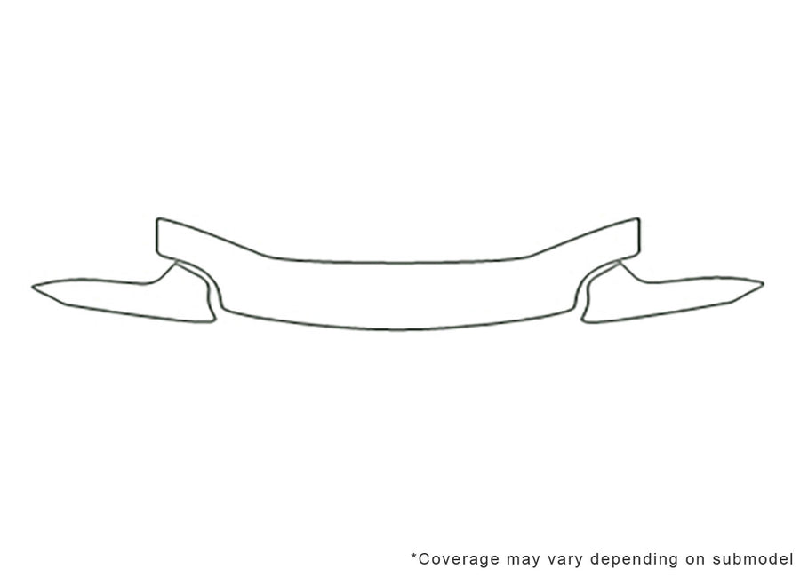 neon Avery Dennison Clear Bra Hood Precut PPF Diagram