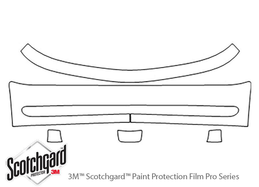 neon 3M Clear Bra Bumper Precut PPF Diagram