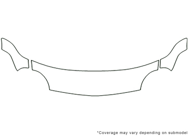 neon Avery Dennison Clear Bra Hood Precut PPF Diagram