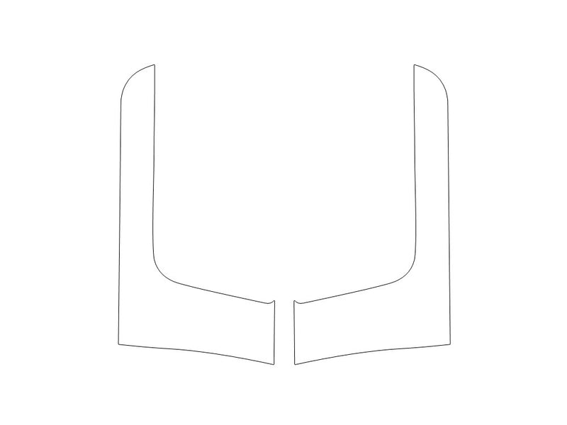 promaster 3M Clear Bra Door Cup Precut PPF Diagram