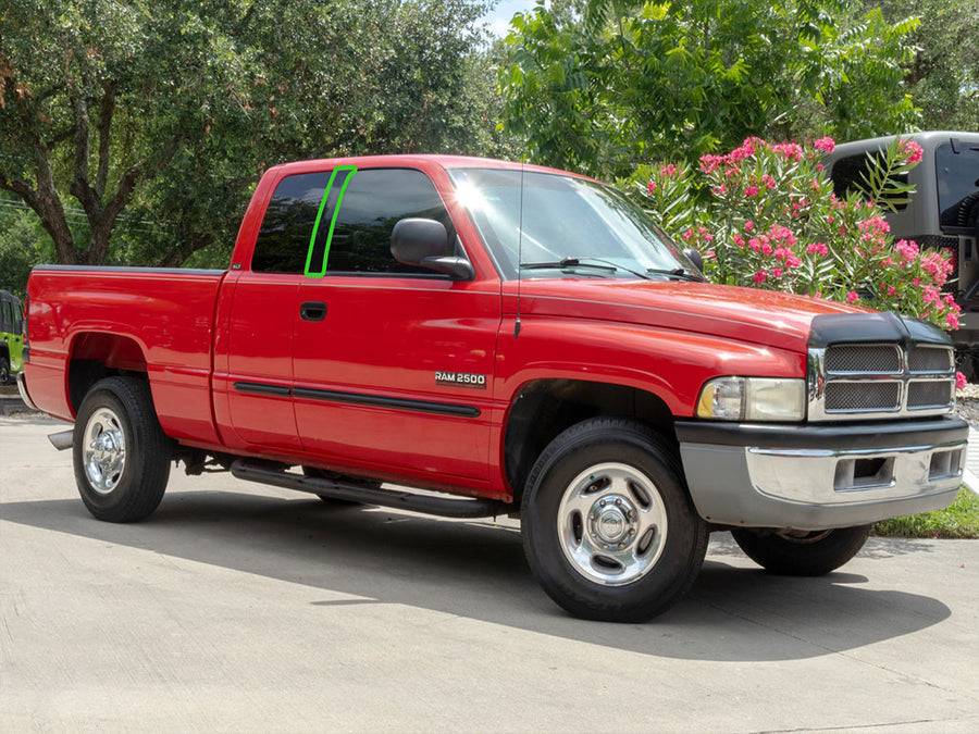 dodge ram 1994-2001 (club / crew / extended cab) Pillar Post Trim Installation Location