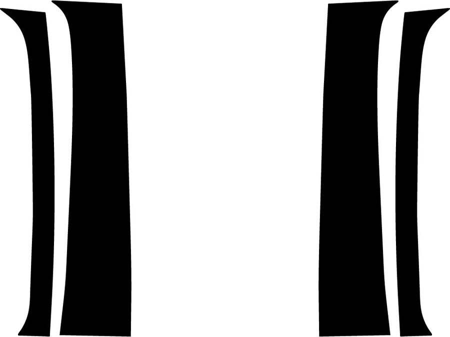 dodge ram 1994-2001 (club / crew / extended cab) Gloss Black Pillar Trim