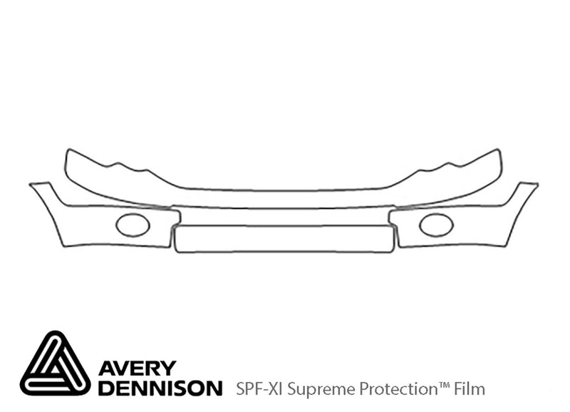 ram Avery Dennison Clear Bra Bumper Precut PPF Diagram