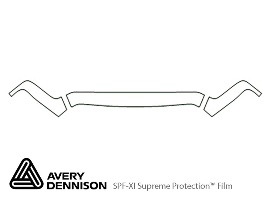 ram Avery Dennison Clear Bra Hood Precut PPF Diagram