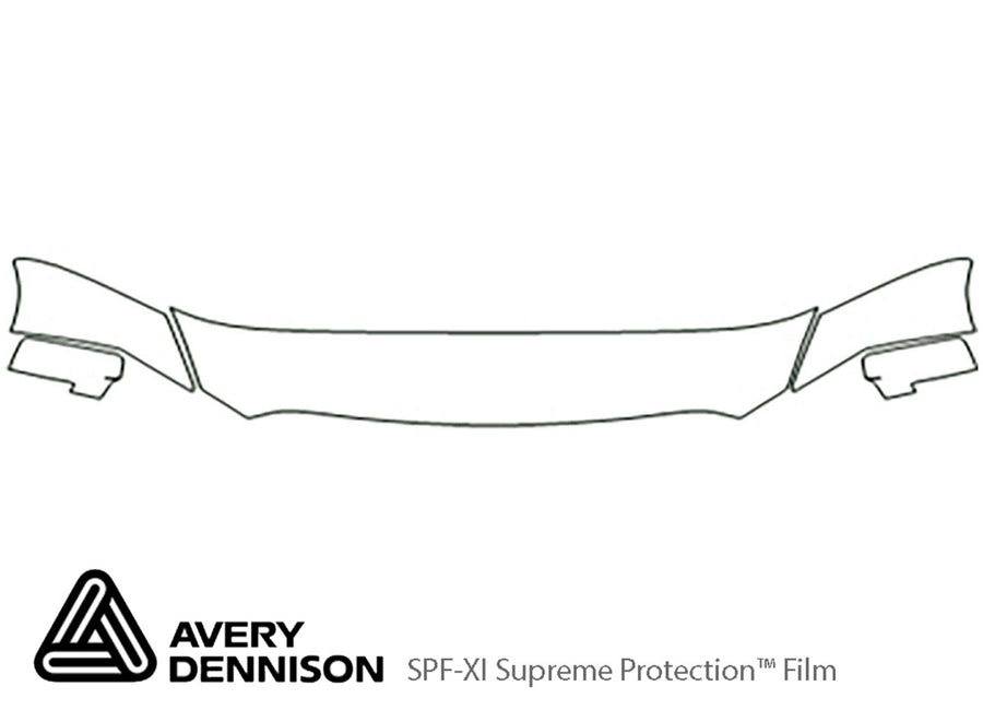 ram Avery Dennison Clear Bra Hood Precut PPF Diagram