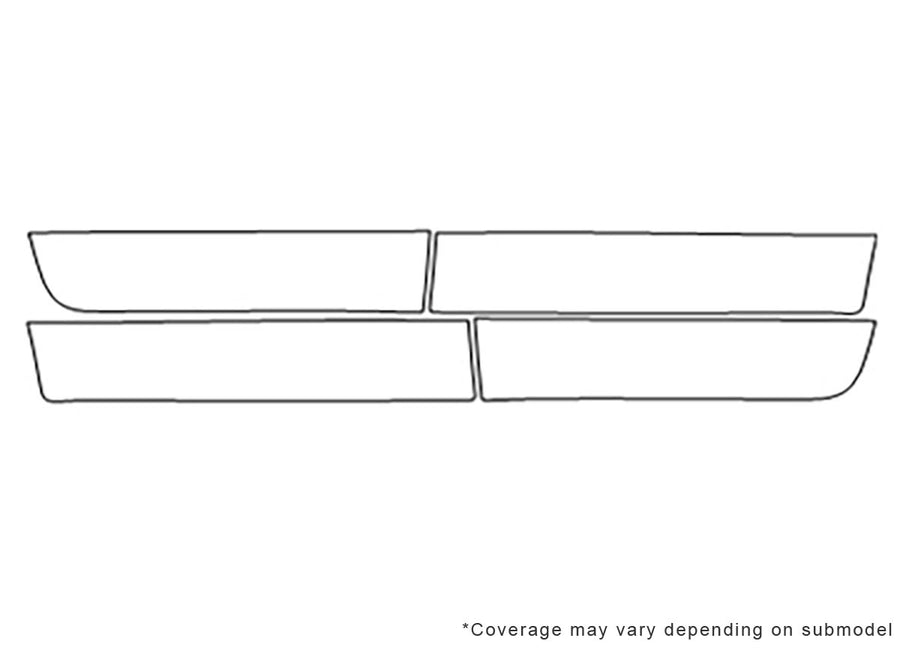 ram 3M Clear Bra Door Splash Precut PPF Diagram