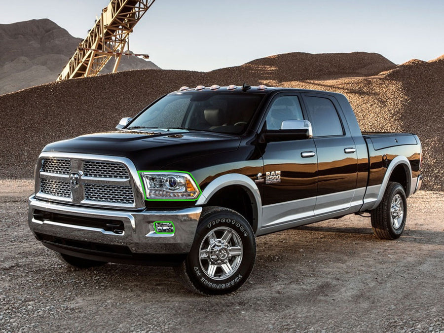 dodge ram 2011-2018 Headlight Protection Installation Location