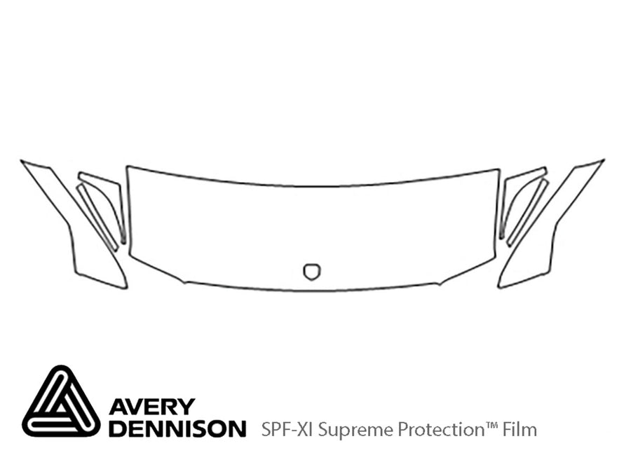 sprinter Avery Dennison Clear Bra Hood Precut PPF Diagram