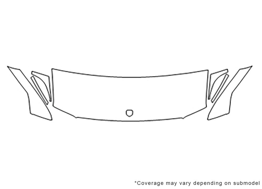 sprinter Avery Dennison Clear Bra Hood Precut PPF Diagram