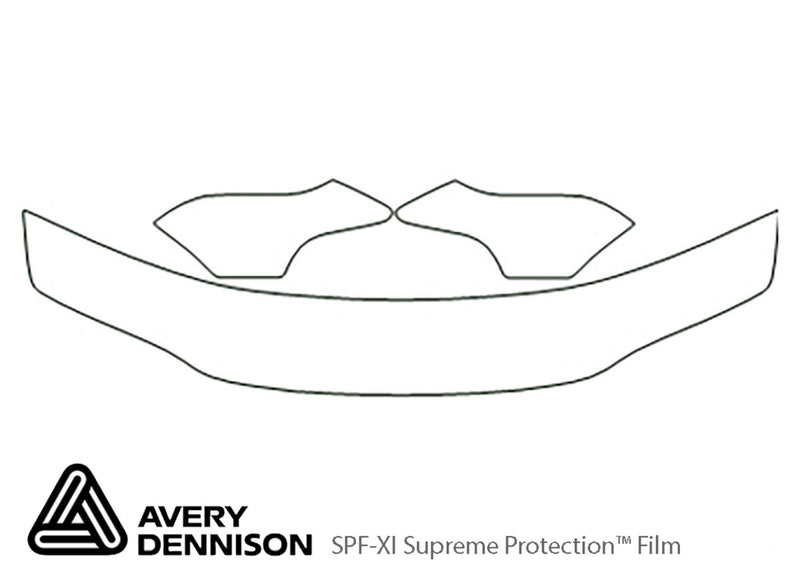 stratus Avery Dennison Clear Bra Hood Precut PPF Diagram